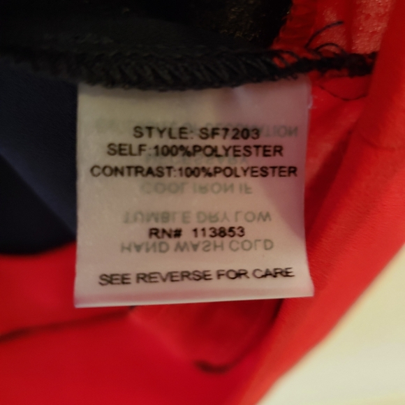 41 Hawthorn Red And Blue Color Block Sleeveless Blouse Size S - Picture 5 of 7